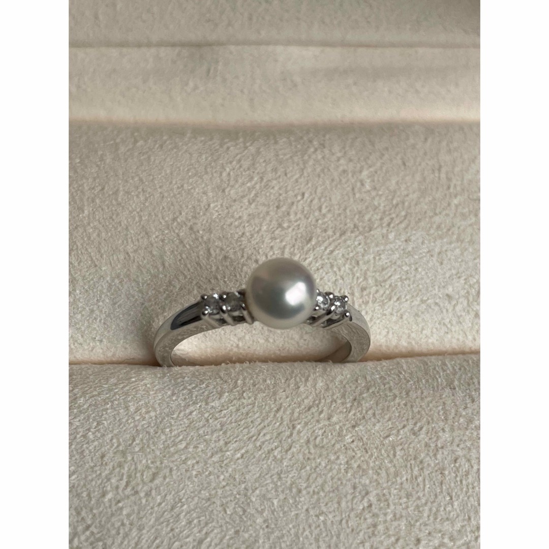 MIKIMOTO(ミキモト)の美品)ミキモト パール ダイヤモンド リング  k18WG レディースのアクセサリー(リング(指輪))の商品写真