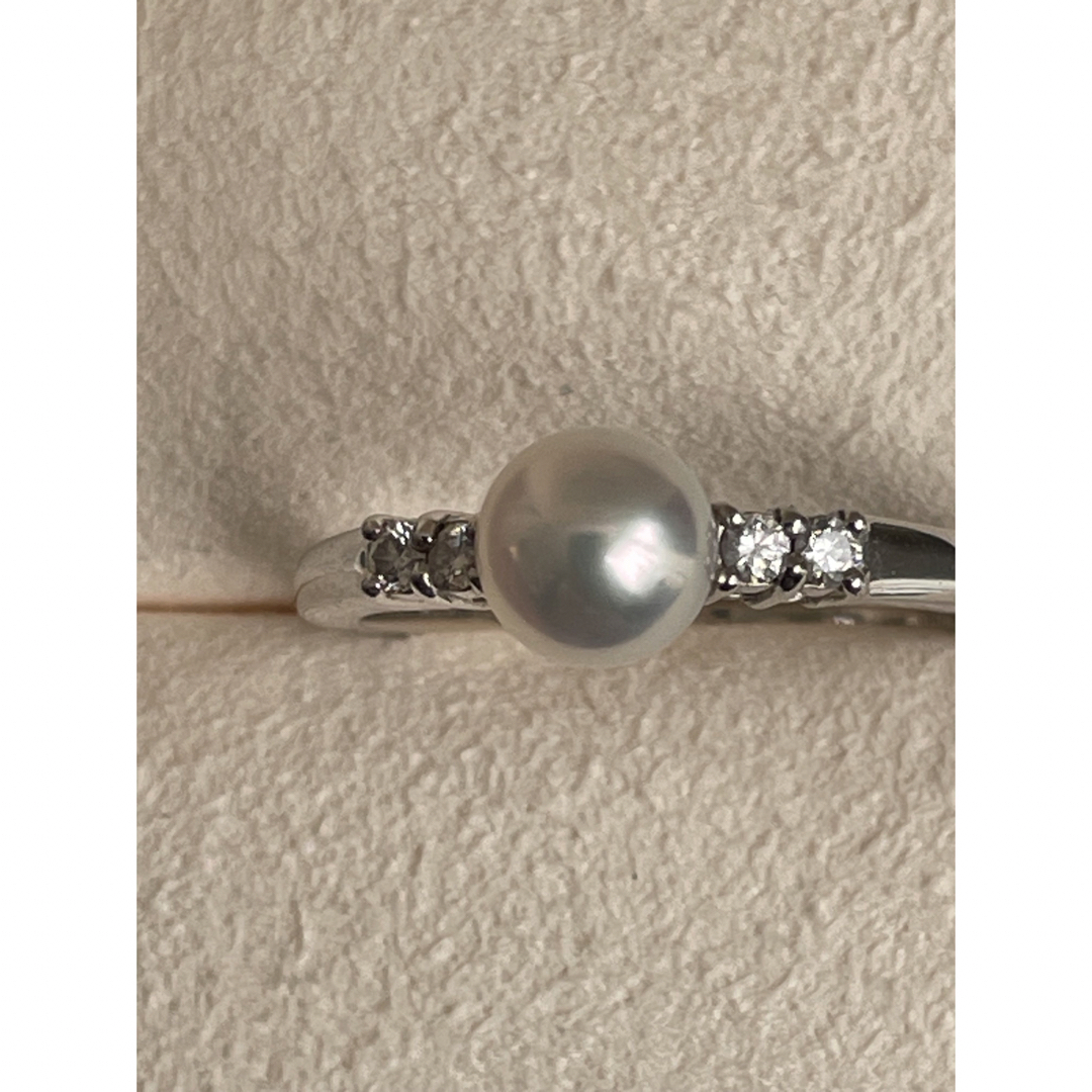 MIKIMOTO(ミキモト)の美品)ミキモト パール ダイヤモンド リング  k18WG レディースのアクセサリー(リング(指輪))の商品写真