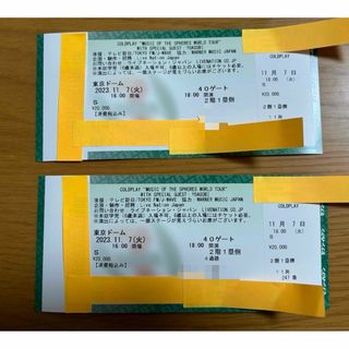 連番Coldplay 来日公演withYOASOBI 11月7日チケット2枚の通販|ラクマ