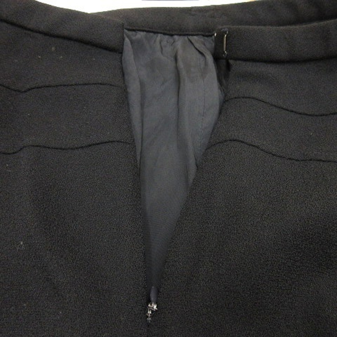ROCHAS(ロシャス)のロシャス ひざ丈スカート 無地 ジップアップ ウール 紺 ネイビー 13 XL位 レディースのスカート(ひざ丈スカート)の商品写真