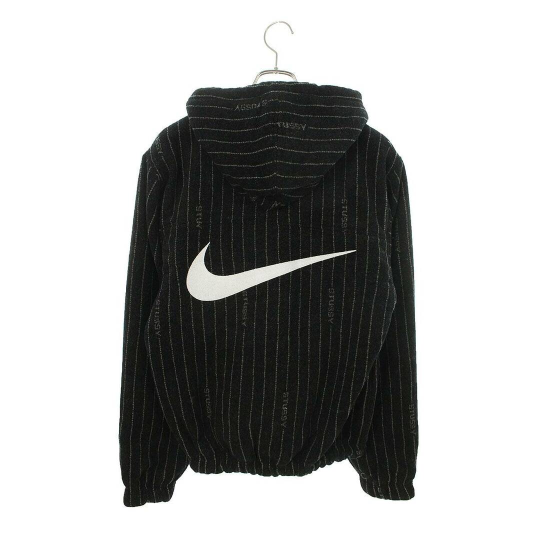 NIKE(ナイキ)のナイキ ×ステューシー STUSSY  Stripe Wool Jacket DR4023-010 ロゴ刺繍ストライプフーデットブルゾン メンズ XS メンズのジャケット/アウター(ブルゾン)の商品写真