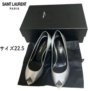 サンローラン(Saint Laurent)のSAINT LAURENT Paris  シルバー　パンプス　サイズ22.5(ハイヒール/パンプス)