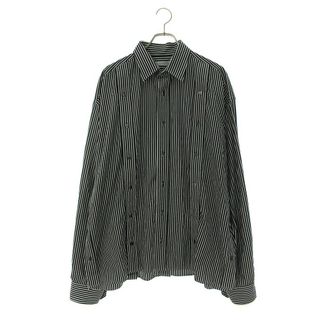 ジョンローレンスサリバン(JOHN LAWRENCE SULLIVAN)のジョンローレンスサリバン  23SS  Stripe broadcloth oversized plackets shirt 3A004-0123-07 ストライプブロードクロスオーバーサイズ長袖シャツ メンズ 46(シャツ)