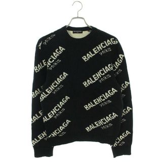 BALENCIAGA オールロゴ　ジャガード　ニットセーター