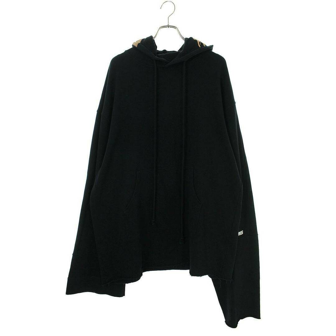 RAF SIMONS(ラフシモンズ)のラフシモンズ  171.185 ASSYMETRIC CAPE HOODIE VULTURES 袖アシンメトリーデザインプルオーバーパーカー メンズ 1 メンズのトップス(パーカー)の商品写真