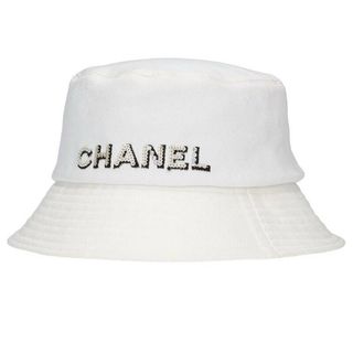 シャネル(CHANEL)のシャネル スパンコールロゴバケットハット帽子 メンズ S(帽子)