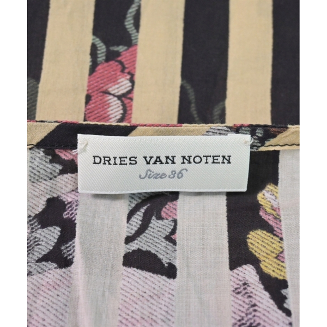 DRIES VAN NOTEN ブラウス 36(XS位) 黒x白(ドット)