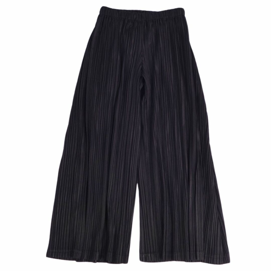 Issey Miyake Pleats Please ロングパンツ　ブラック