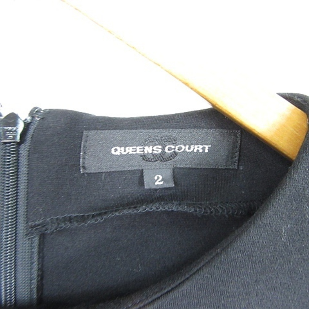 QUEENS COURT(クイーンズコート)のクイーンズコート QUEENS COURT ドッキング ワンピース 長袖 2 レディースのワンピース(ひざ丈ワンピース)の商品写真