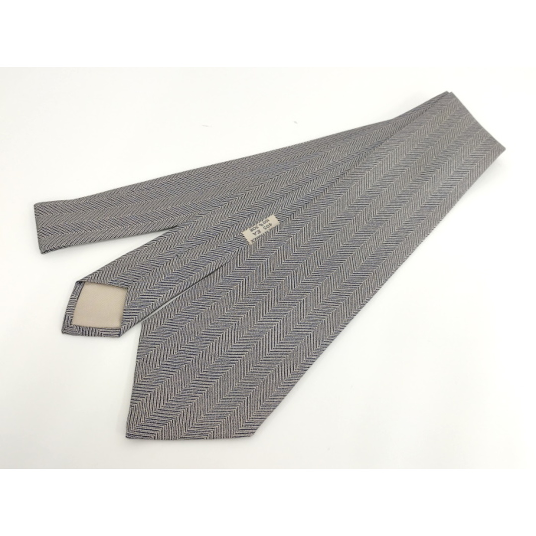 HERMES - HERMES ネクタイ ストライプ シルク 100% グレー系 405 HERMES - HERMES ネクタイ ストライプ シルク 100% グレー系 405
