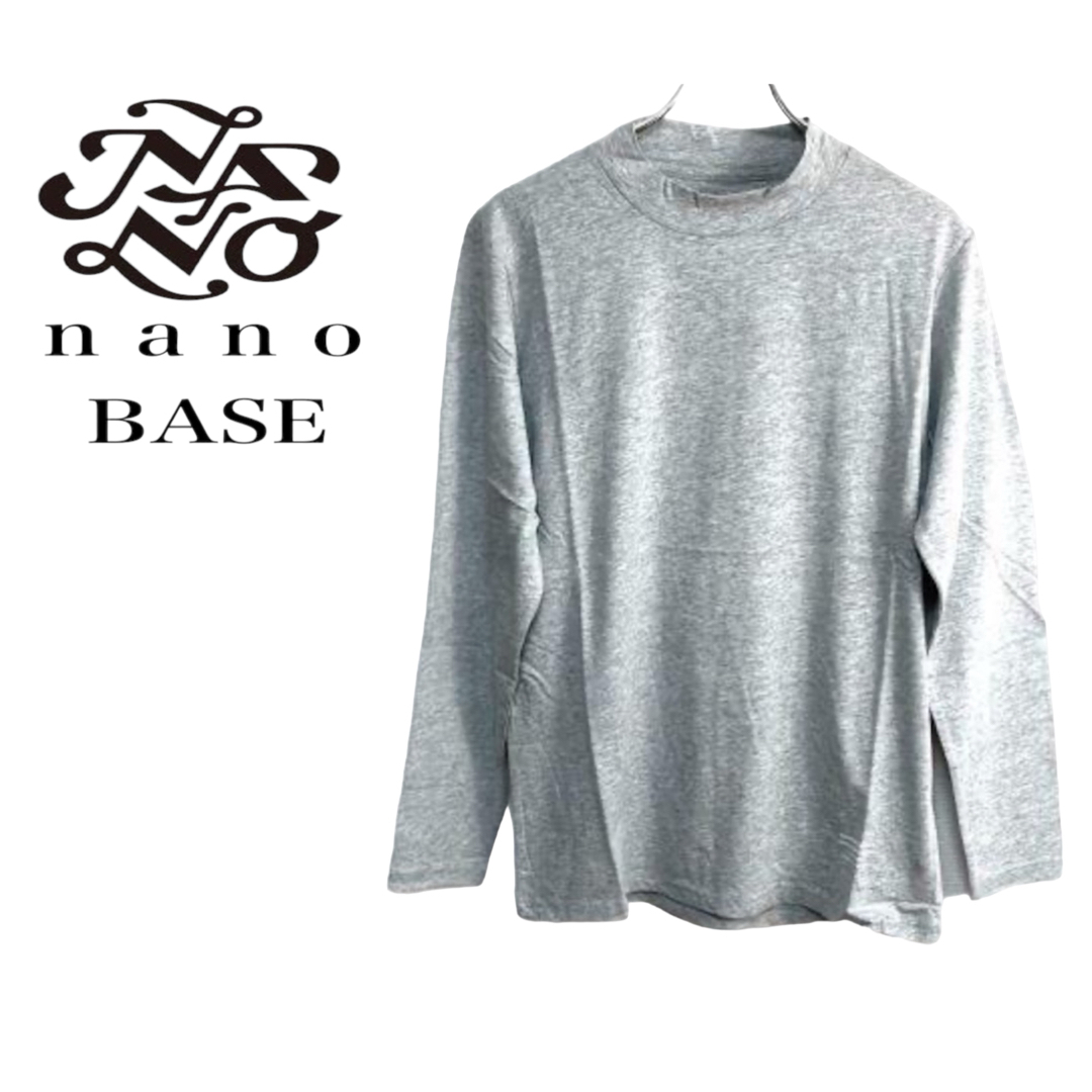 nano・universe(ナノユニバース)のnano・base  ☆ メンズ Lサイズ スーピマモックネックTシャツ メンズのトップス(Tシャツ/カットソー(七分/長袖))の商品写真