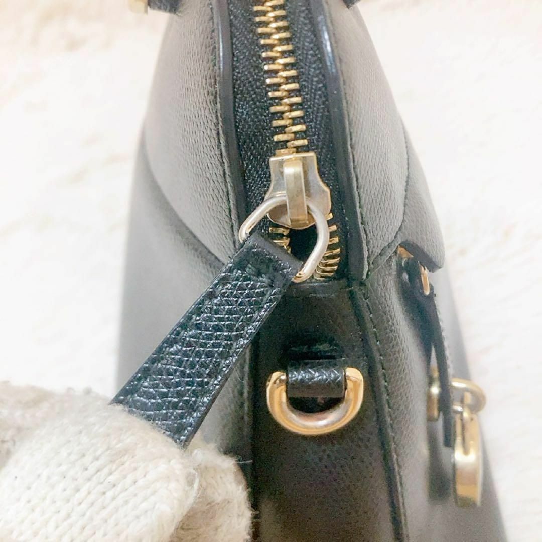 美品》FURLA フルラ パイパー オールレザー 2way ハンドバッグ-