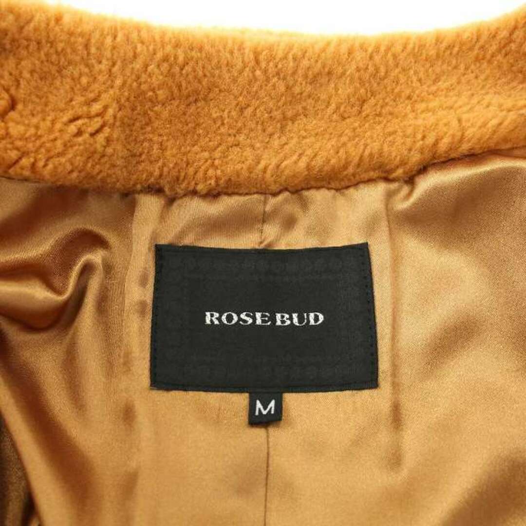 ROSE BUD(ローズバッド)のローズバッド フェイクファージャケット ボア ノーカラー M オレンジ  レディースのジャケット/アウター(その他)の商品写真