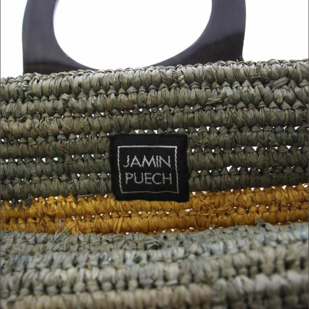 未使用　jamin puech 　ハンドバッグ　チェック　革バッグ