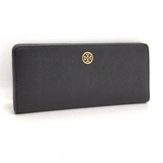 トリーバーチ(Tory Burch)のTORY BURCH ロビンソン 二つ折り長財布 レザー ブラック(長財布)