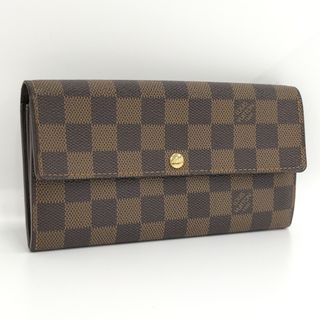 ルイヴィトン(LOUIS VUITTON)のLOUIS VUITTON ポルトフォイユ サラ 二つ折り長財布 ダミエ エベヌ(財布)