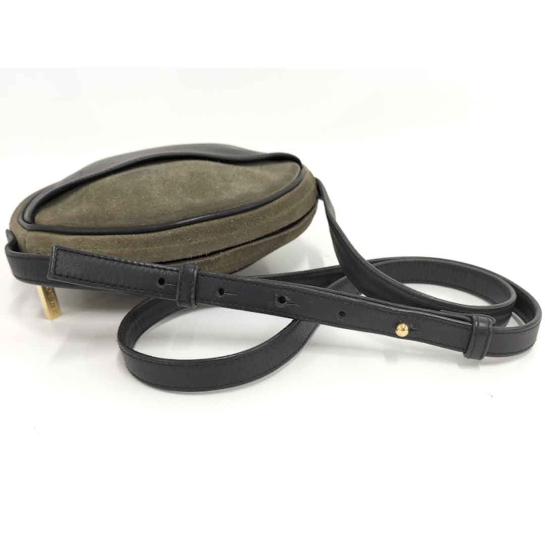 LOEWE - LOEWE ショルダーバッグ ラウンド 丸型 スエード カーキ LOEWE - LOEWE ショルダーバッグ ラウンド 丸型 スエード カーキ