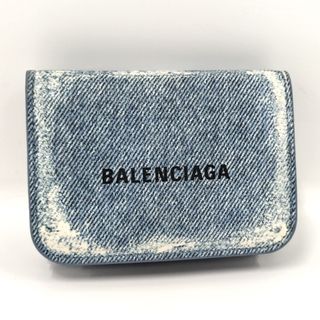 バレンシアガ(Balenciaga)のBALENCIAGA コンパクトウォレット レザー デニム柄 593813(財布)