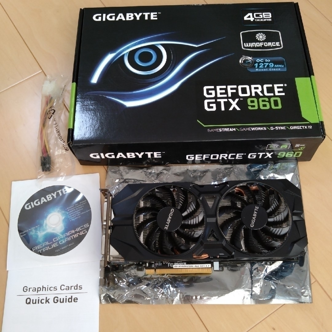 GIGABYTE(ギガバイト)のGIGABYTE GEFORCE GTX960 4GB スマホ/家電/カメラのPC/タブレット(PCパーツ)の商品写真