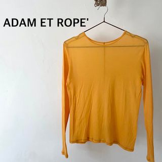 アダムエロぺ(Adam et Rope')のADAM ET ROPE' アダムエロペ　オレンジ　薄手　長袖　Tシャツ(シャツ/ブラウス(長袖/七分))