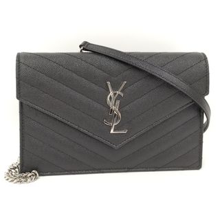 サンローラン／YVES SAINT LAURENT 財布 ウォレット レディース 女性 女性用レザー 革 本革 グレー 灰色  459784 Tiny Wallet タイニーウォレット コンパクトウォレット ユニセックス 男女兼用 三つ折り 小銭入れあり