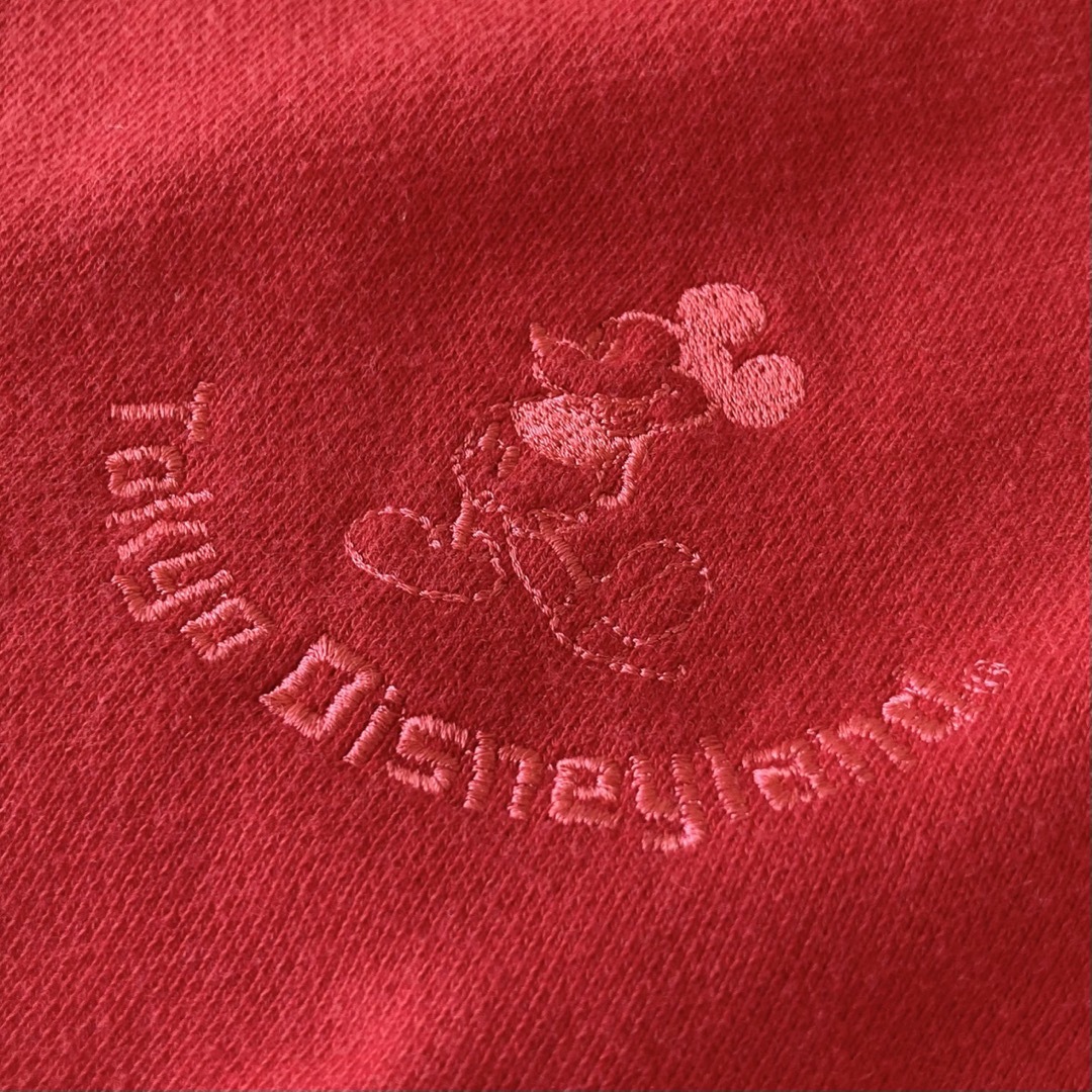 Disney(ディズニー)の80s ビンテージ 東京ディズニーランド ミッキーマウス 刺繍 スウェット 赤 レディースのトップス(トレーナー/スウェット)の商品写真