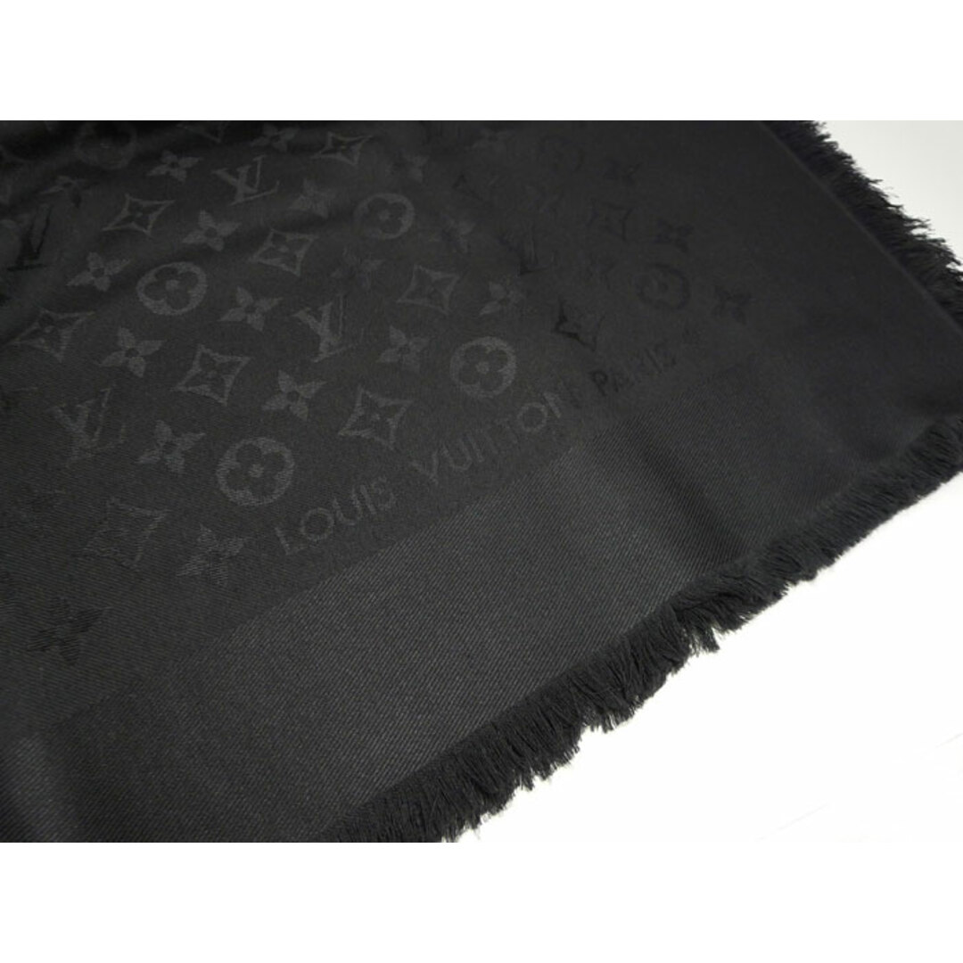 LOUIS VUITTON ショール モノグラム ノワール ブラック シルク LOUIS VUITTON ショール モノグラム ノワール ブラック シルク