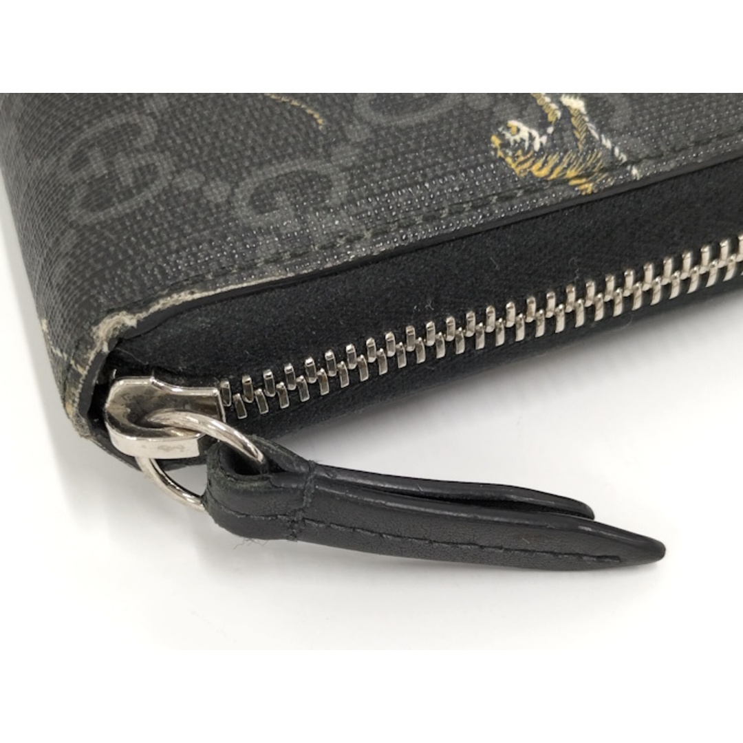 GUCCI GGスプリーム タイガープリント ラウンドファスナー長財布 GUCCI GGスプリーム タイガープリント ラウンドファスナー長財布