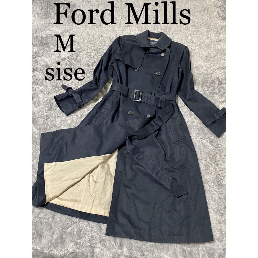 フォードミルズ トレンチコート 38M ネイビー 秋服 上品 ロング | フリマアプリ ラクマ