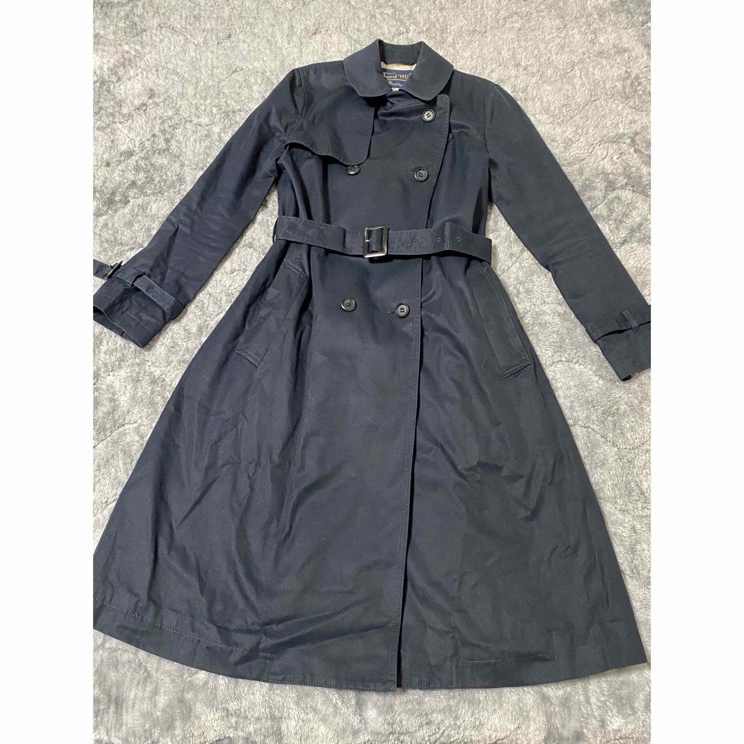 フォードミルズ トレンチコート 38M ネイビー 秋服 上品 ロング