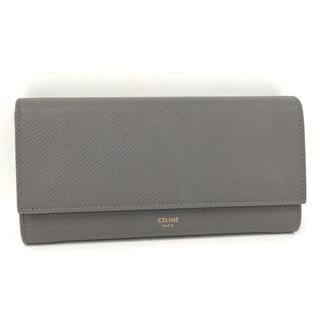 セリーヌ(celine)のCELINE ラージ フラップウォレット レザー グレー 10B563BEL(財布)