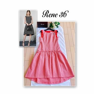 フォクシー(FOXEY) ひざ丈ワンピース(レディース)(ギンガムチェック