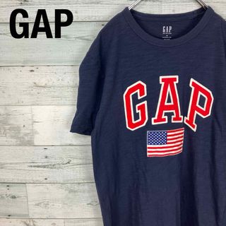 ギャップ(GAP)のギャップ 刺繍 ワッペン ビッグロゴ USA 星条旗 半袖Tシャツ(Tシャツ/カットソー(半袖/袖なし))