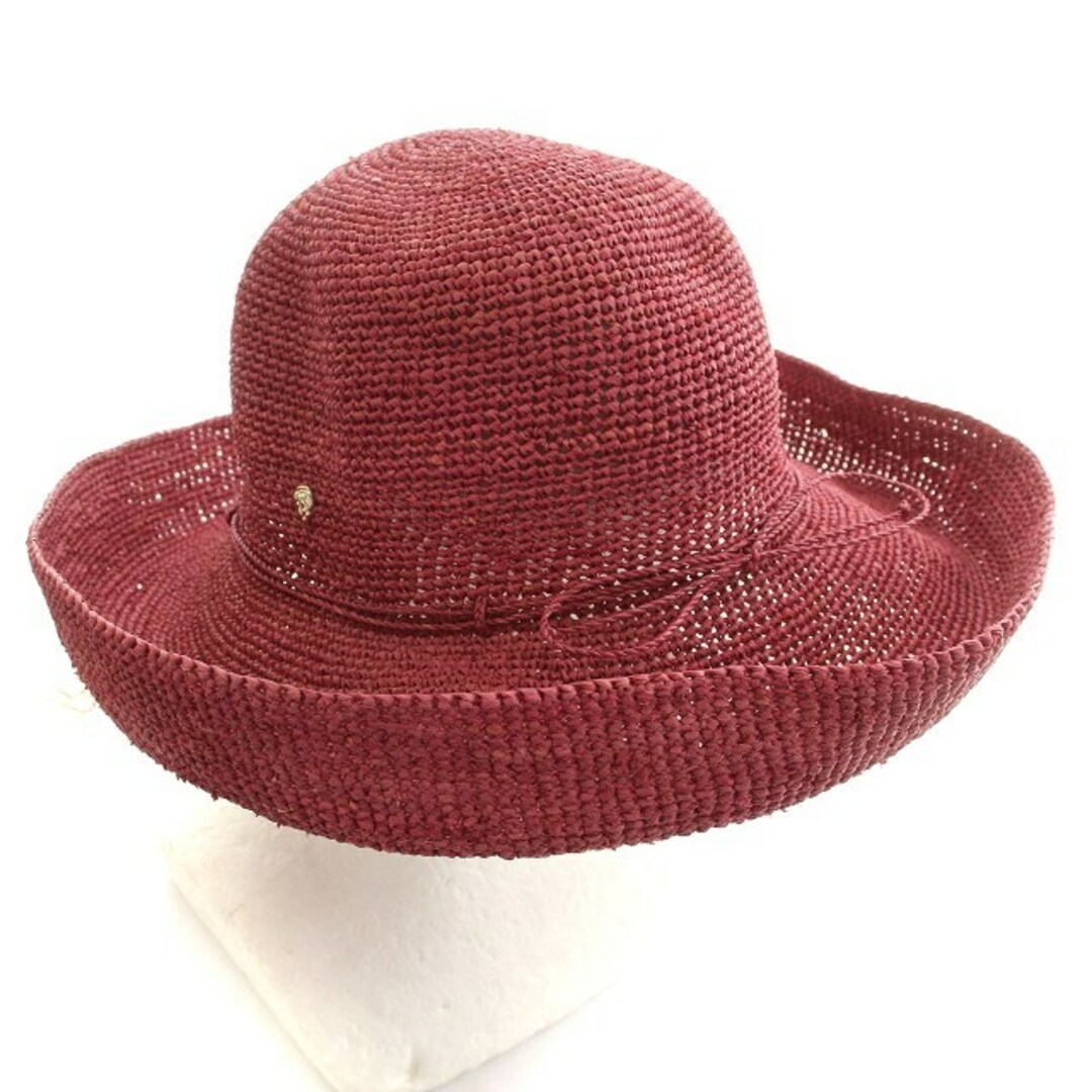 10800円 金具 リボン ラフィア 帽子 ロゴ ヘレンカミンスキー ストロー