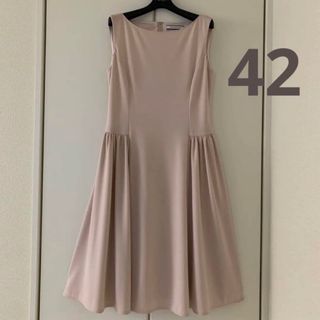 フォクシー(FOXEY)の♡極美品♡ FOXEY 希少 42 フィットアンドフレア ワンピース(ひざ丈ワンピース)