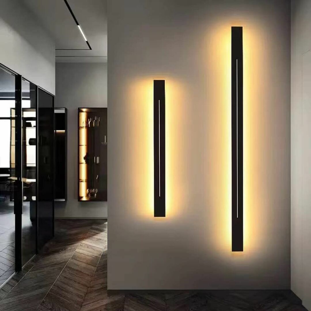 【色: ブラック- 暖かい光】HONGYAN LED 玄関ライト 壁掛け ポーチのサムネイル
