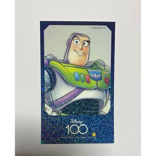 ディズニー100周年  ステッカー　1枚　バズ　ホログラム　イオンモール　非売品(ノベルティグッズ)