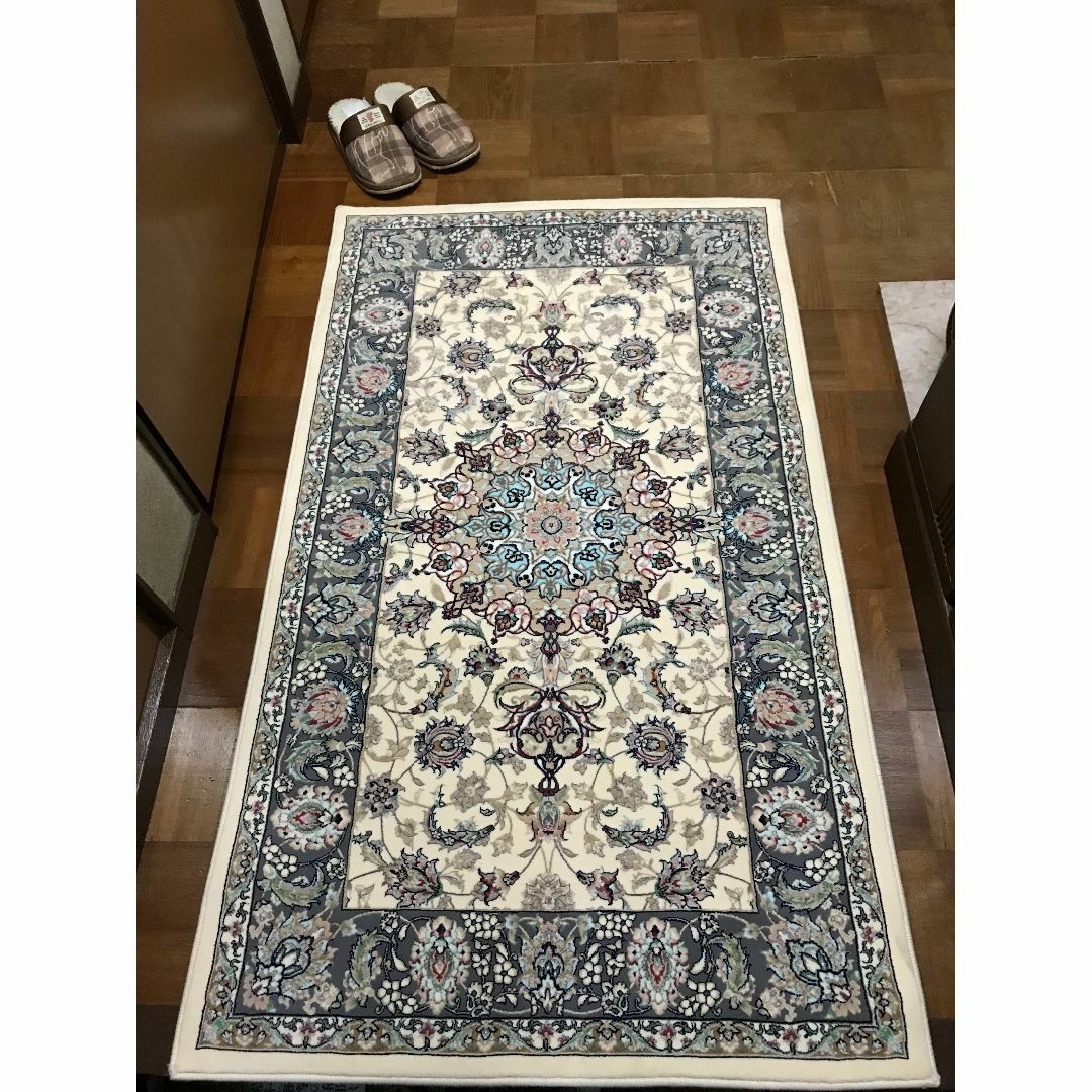 170万ノット！輝く、多色織絨毯！本場イラン産 70×120cm‐134001-