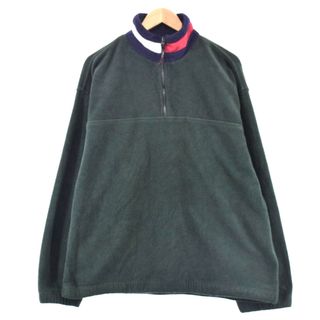 トミーヒルフィガー(TOMMY HILFIGER)の古着 90年代 トミーヒルフィガー TOMMY HILFIGER ハーフジップ フリースプルオーバー メンズM ヴィンテージ /eaa365400(その他)