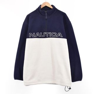 ノーティカ(NAUTICA)の古着 ノーティカ NAUTICA ハーフジップ フリースプルオーバー USA製 メンズL ヴィンテージ /eaa379397(その他)