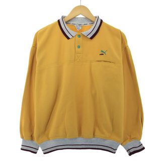 プーマ(PUMA)の古着 80~90年代 プーマ PUMA 襟付き ハーフボタン スウェットシャツ トレーナー メンズM ヴィンテージ /eaa388961(スウェット)