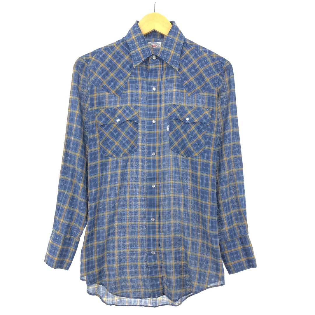 リーバイス Levi's チェック柄 長袖 ウエスタンシャツ メンズS /eaa38851151cm肩幅