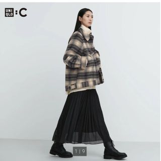 ユニクロ(UNIQLO)のユニクロ C シフォンプリーツスカート(ロングスカート)