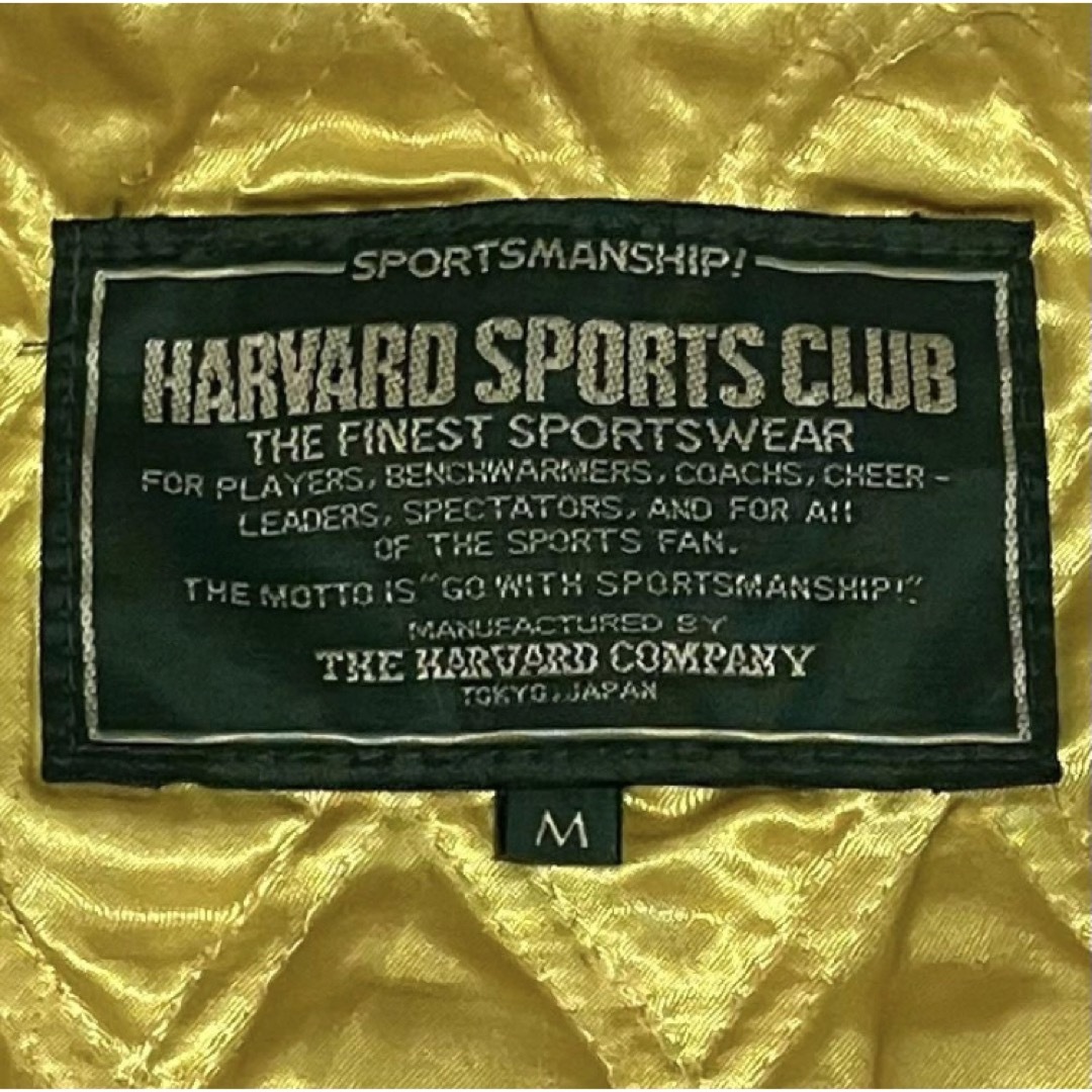 HARVARD SPORTS CLUB 牛革 袖レザー スタジャン ベースボール