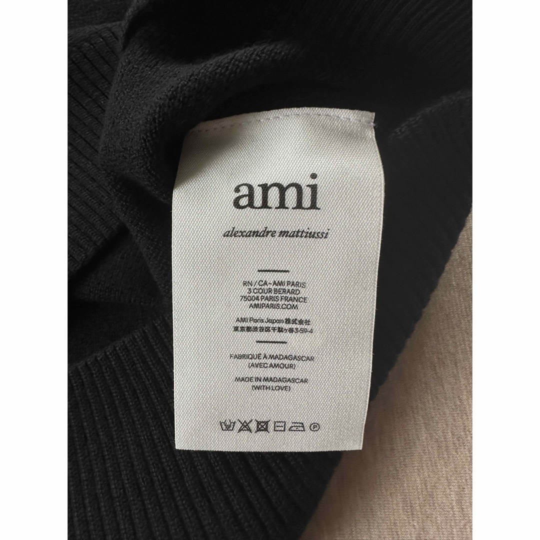 M新品 AMI Paris アミ グラフィック タートルネック ニット セーター