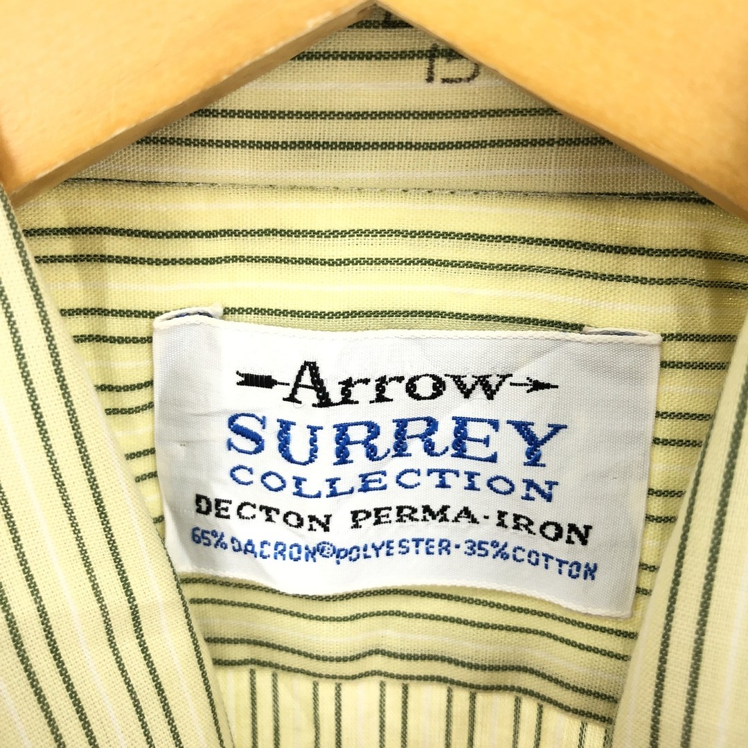 ARROW(アロー)の古着 70年代 アロー Arrow SURREY COLLECTION 長袖 ストライプシャツ USA製 メンズM ヴィンテージ /eaa388834 メンズのトップス(シャツ)の商品写真