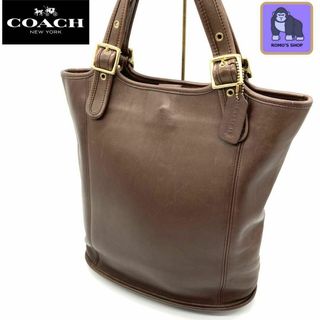 値下げ！　COACH 本革 ナチュラルカウハイドレザー バケツ型ショルダーバッグ