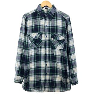 ウールリッチ(WOOLRICH)の古着 70年代 ウールリッチ WOOLRICH チェック柄 ウールシャツ USA製 メンズL ヴィンテージ /eaa388969(シャツ)