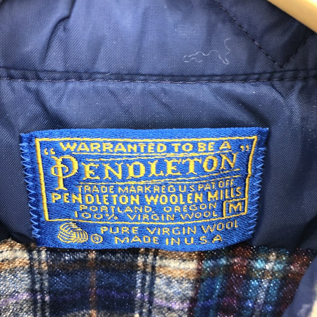 PENDLETON(ペンドルトン)の古着 70年代 ペンドルトン PENDLETON チェック柄 ウールシャツ USA製 メンズM ヴィンテージ /eaa388974 メンズのトップス(シャツ)の商品写真