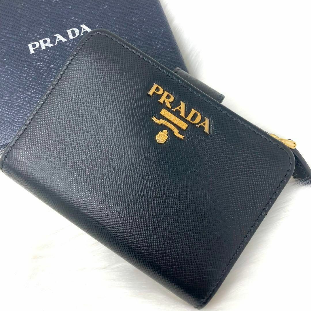 PRADA - 【極美品✨】 PRADA 二つ折り財布 サフィアーノ レザー L字
